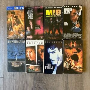 Vintage Lot of 6 VHS Movie Tapes Sci-Fi Action Adventure Mystery